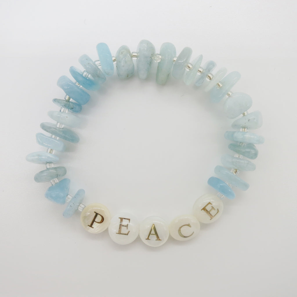 AQUAMARINE CRYSTAL BRACELET