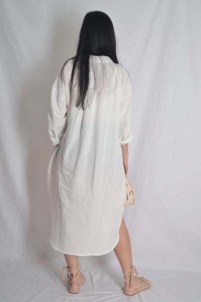 ADEL SHIRT DRESS IN WHITE