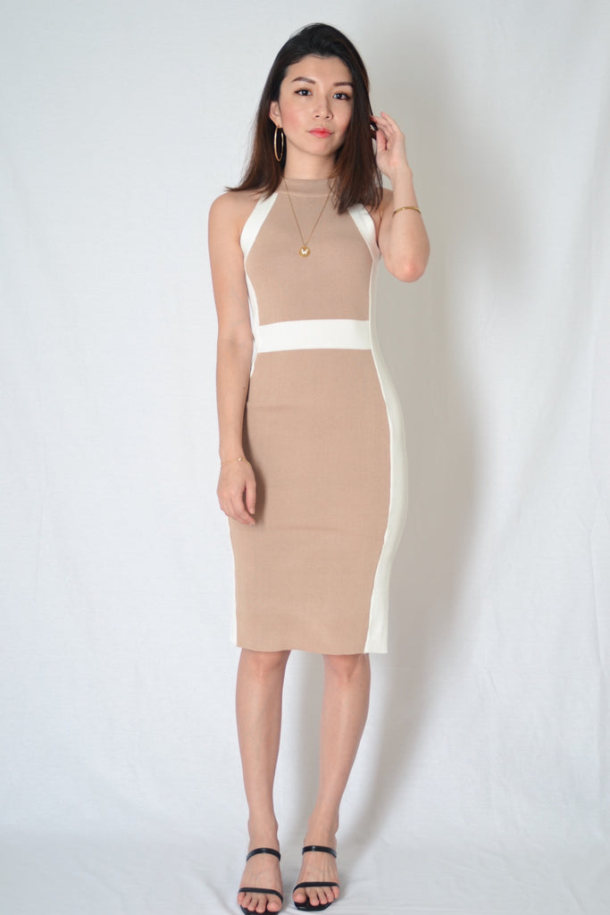 FRAY DRESS IN NUDE