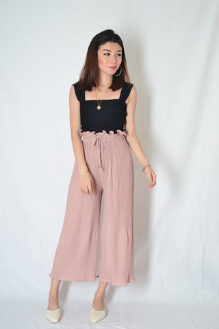 LIZZIE PLEATED PANTS IN BLUSH PINK