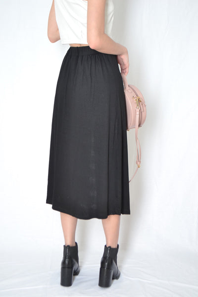 ISABEL MIDI SKIRT IN BLACK