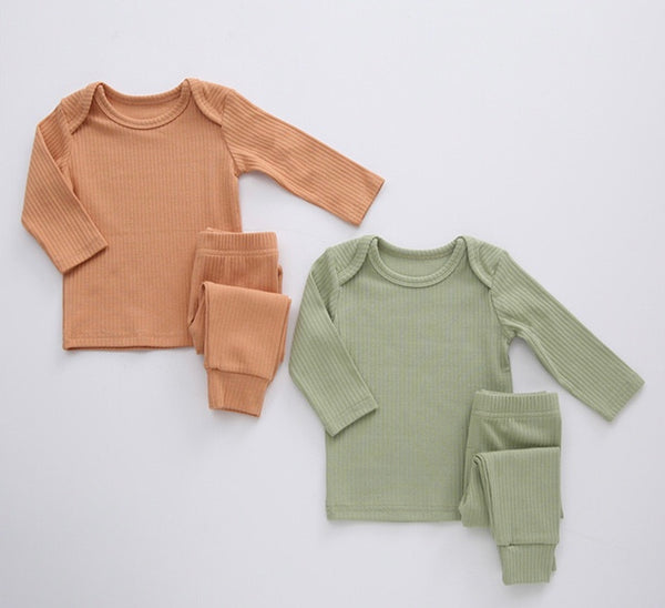 RIBBED COTTON SLEEPSUIT SET [PREORDER]