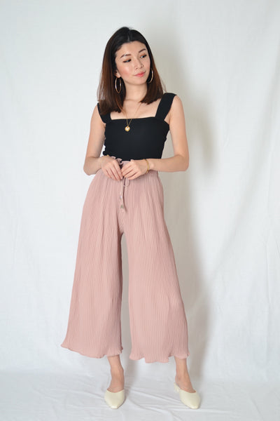 LIZZIE PLEATED PANTS IN BLUSH PINK